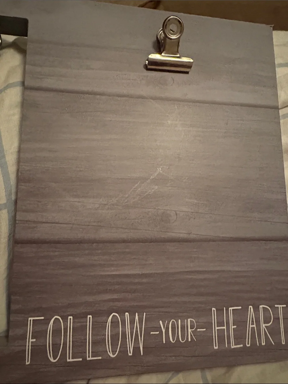 FOLLOW-YOUR-HEART Wood Wall Decor - Gray and Cream